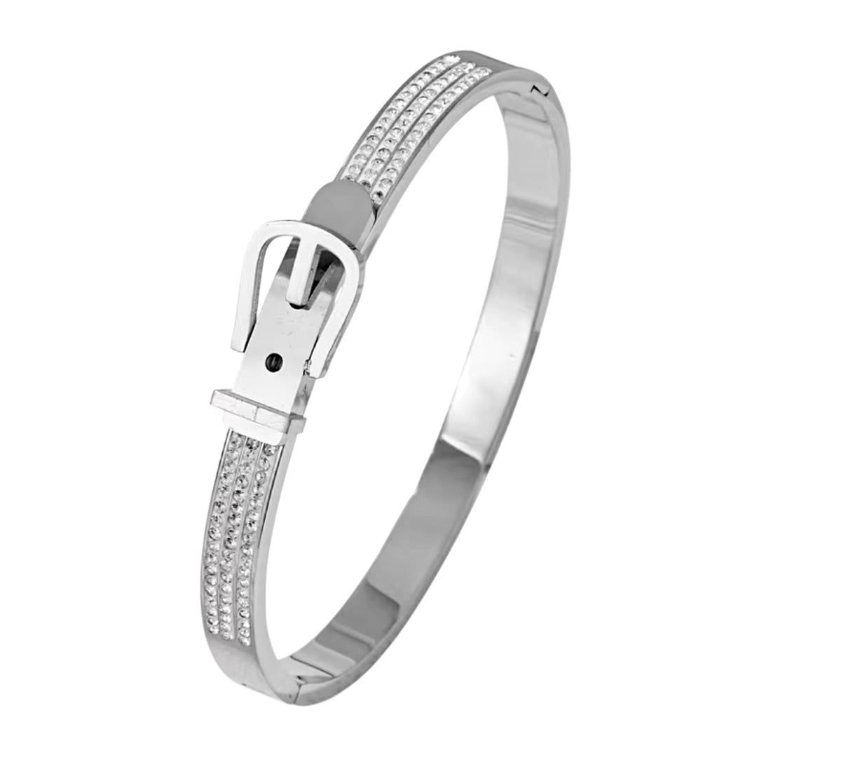 STAINLESS STEEL BELT BANGLE