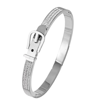 STAINLESS STEEL BELT BANGLE