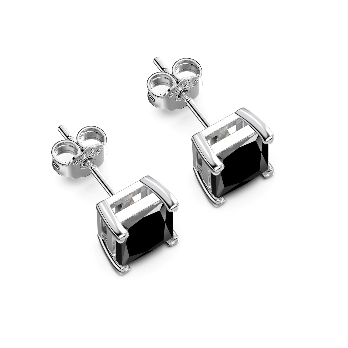 BLACK STERLING SILVER STUDS