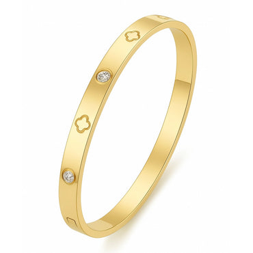 STAINLESS STEEL CLOVER BRACELET