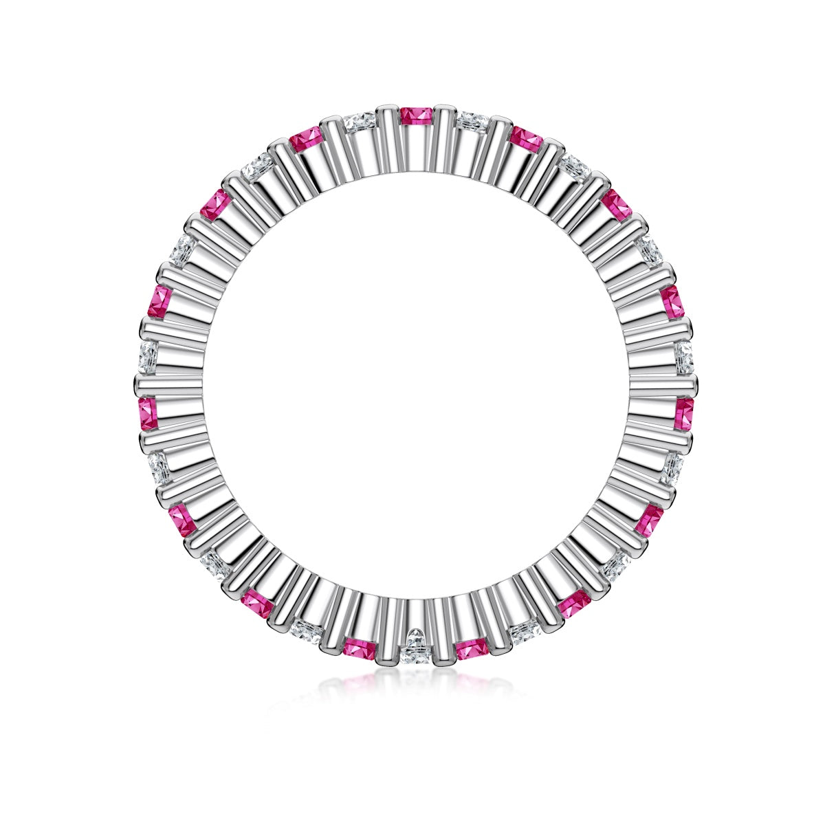 PINK GEMSTONE STERLING SILVER RING