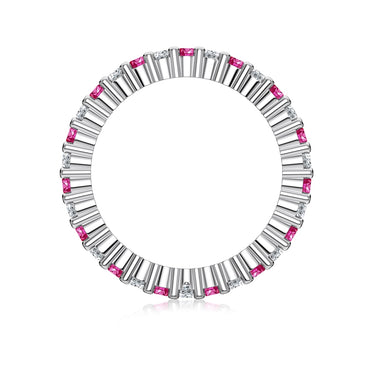 PINK GEMSTONE STERLING SILVER RING