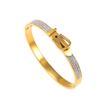 STAINLESS STEEL BELT BANGLE
