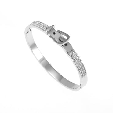 STAINLESS STEEL BELT BANGLE