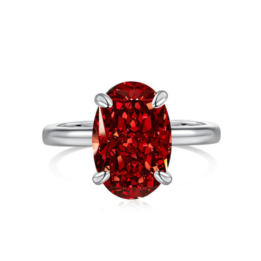 RUBY RED STERLING SILVER RING