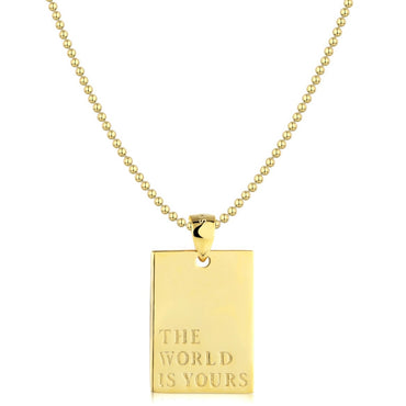 THE WORLD IS YOURS NECKLACE